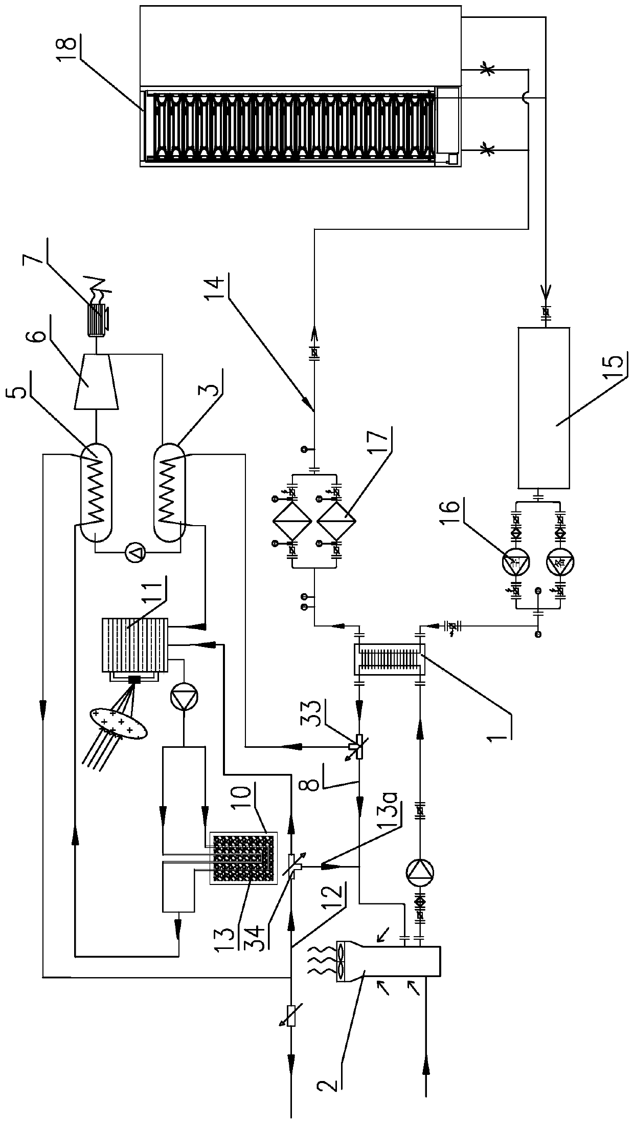 Waste heat recovery system of liquid cooling data center