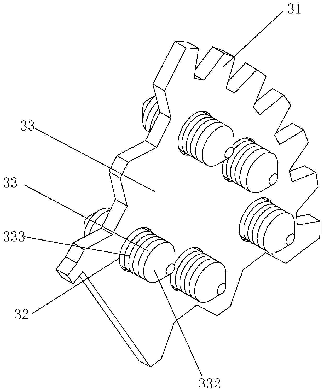 A shaft structure and corn peeling and degerming slag breaking machine