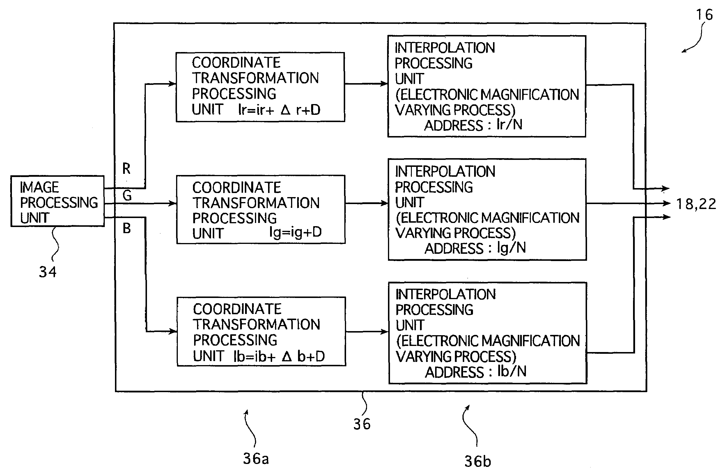 Digital image shooting device with lens characteristic correction unit