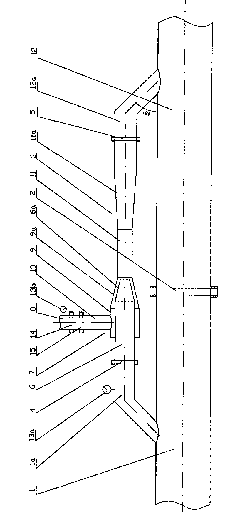 High coke oven gas mixing air supply device of blast furnace hot blast system