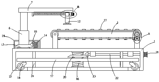 SMT patch feeding device for television mainboard