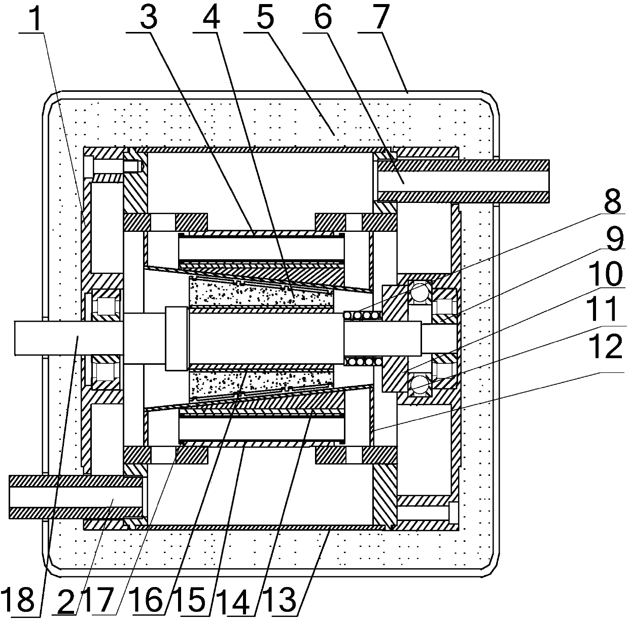 Rotary electromagnetic heating device of conical rotor