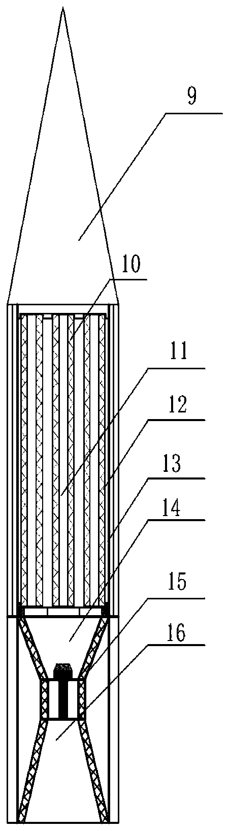 Electromagnetic launch type fire-extinguishing bomb