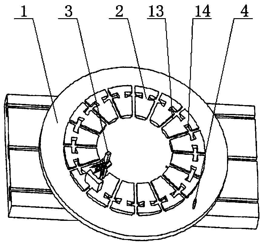 Overall processing and measuring device and method for wax model of intermediate casing