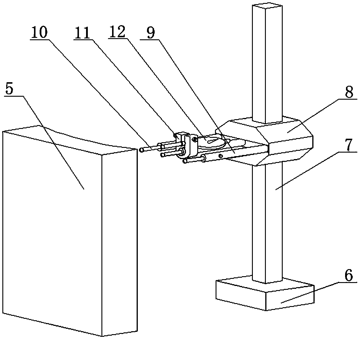 Overall processing and measuring device and method for wax model of intermediate casing