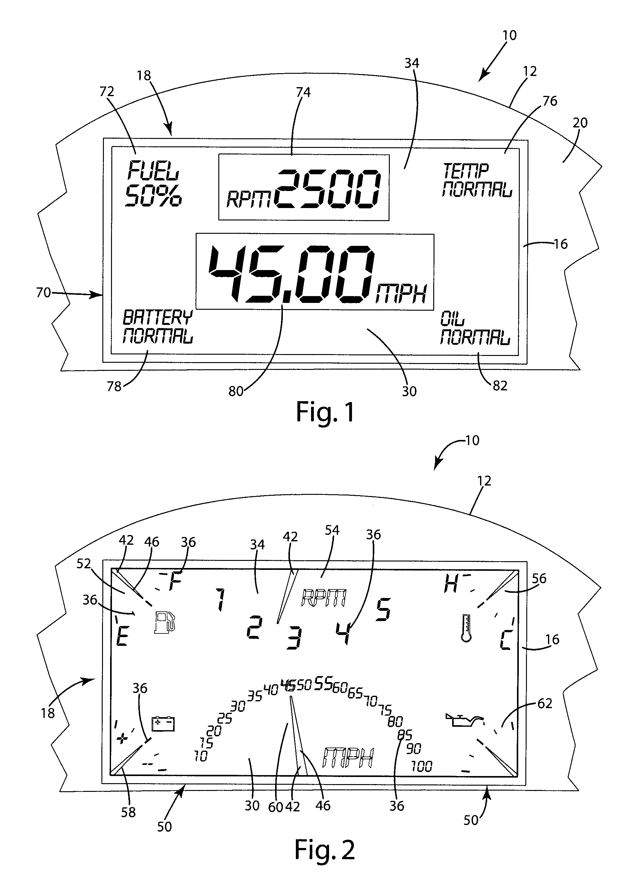 Hidden offset pointer over reconfigurable display