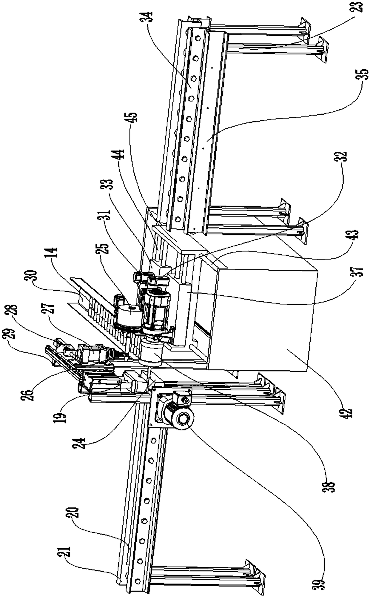 Device for thread machining and sleeve installation of reinforcing steel bars