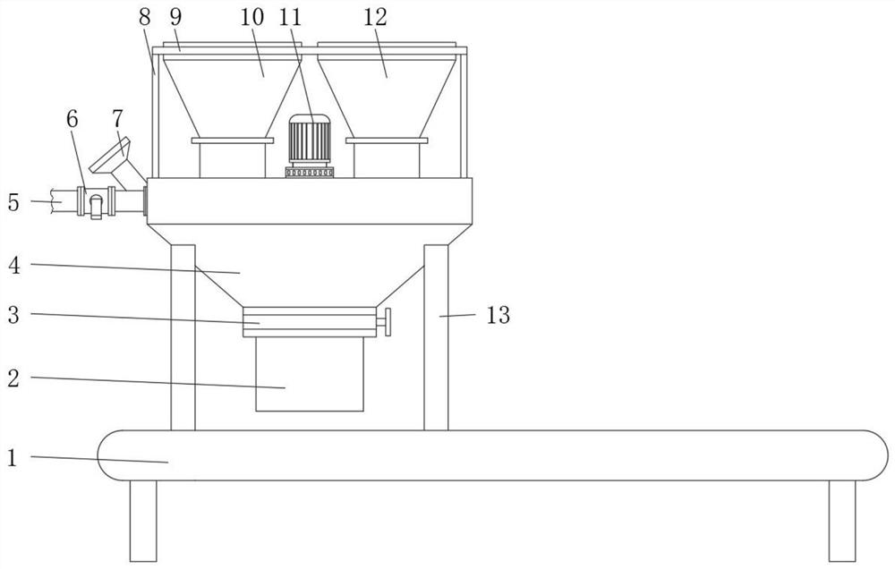 Proportioning device for super-retarded concrete and proportioning process thereof