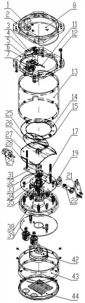 Mechanical electronic attitude instrument for flight simulator