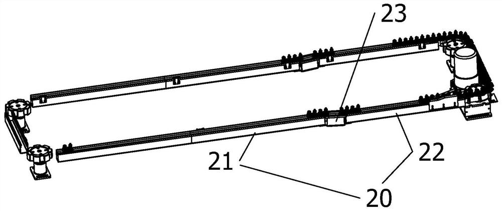 Collective doffing bobbin conveying system