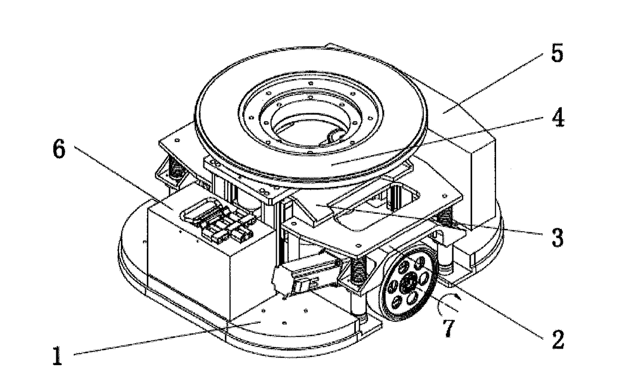 Inventory item management system, transporting robots and the method for transporting inventory holder