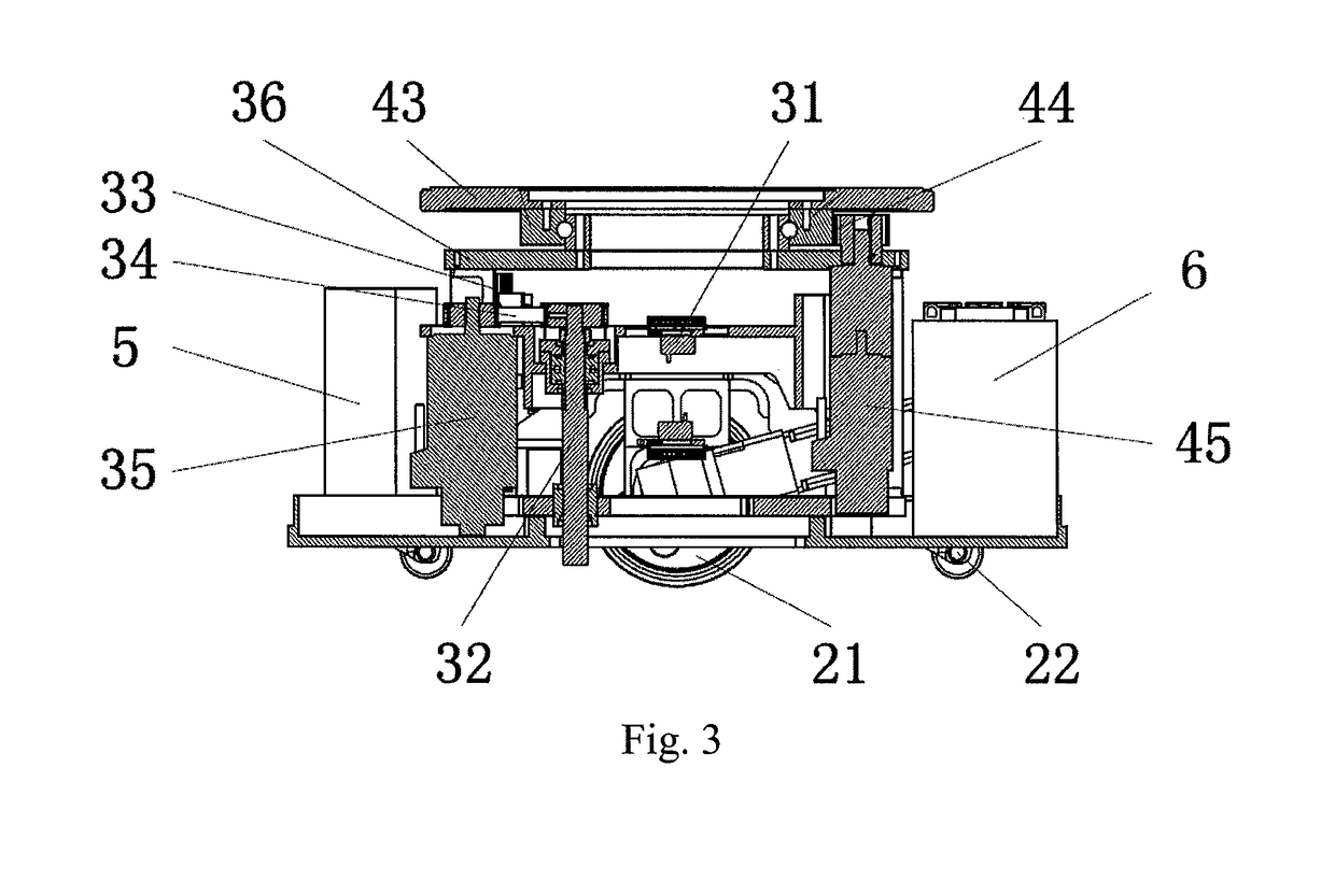 Inventory item management system, transporting robots and the method for transporting inventory holder