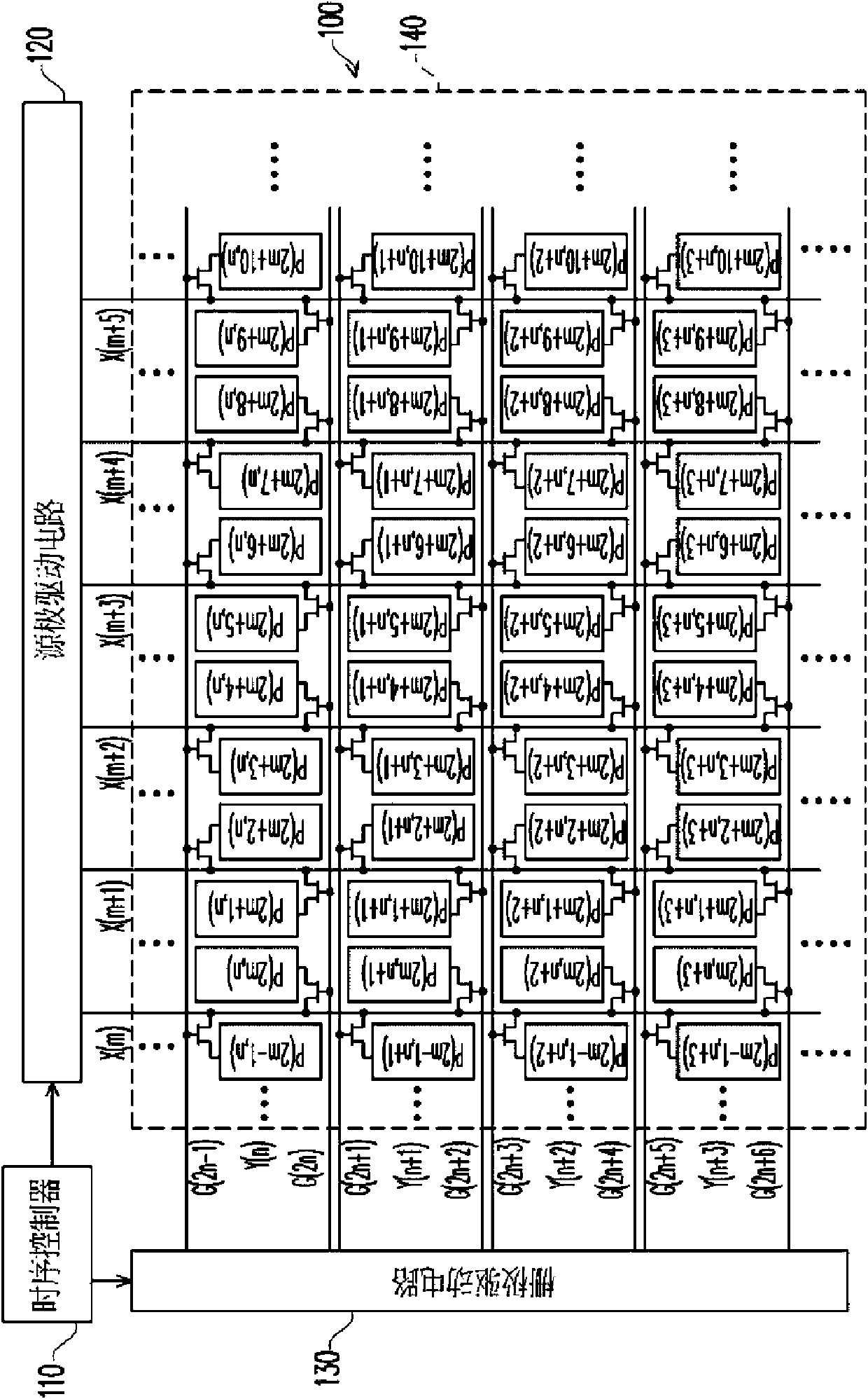 Pixel array and driving method thereof as well as display panel adopting pixel array