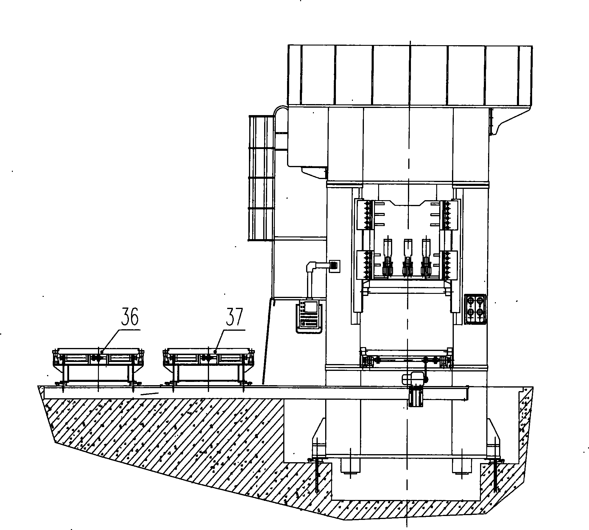 Double-mold hydraulic press capable of quick changing mold