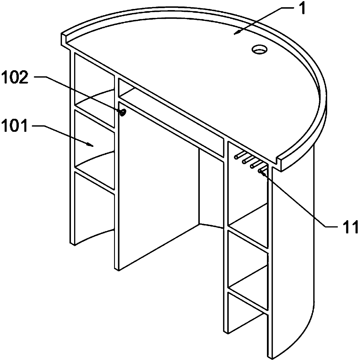 Adjustable multifunctional teacher's desk