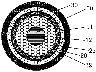 A kind of anti-bending heat dissipation copper-based alloy radio frequency coaxial cable