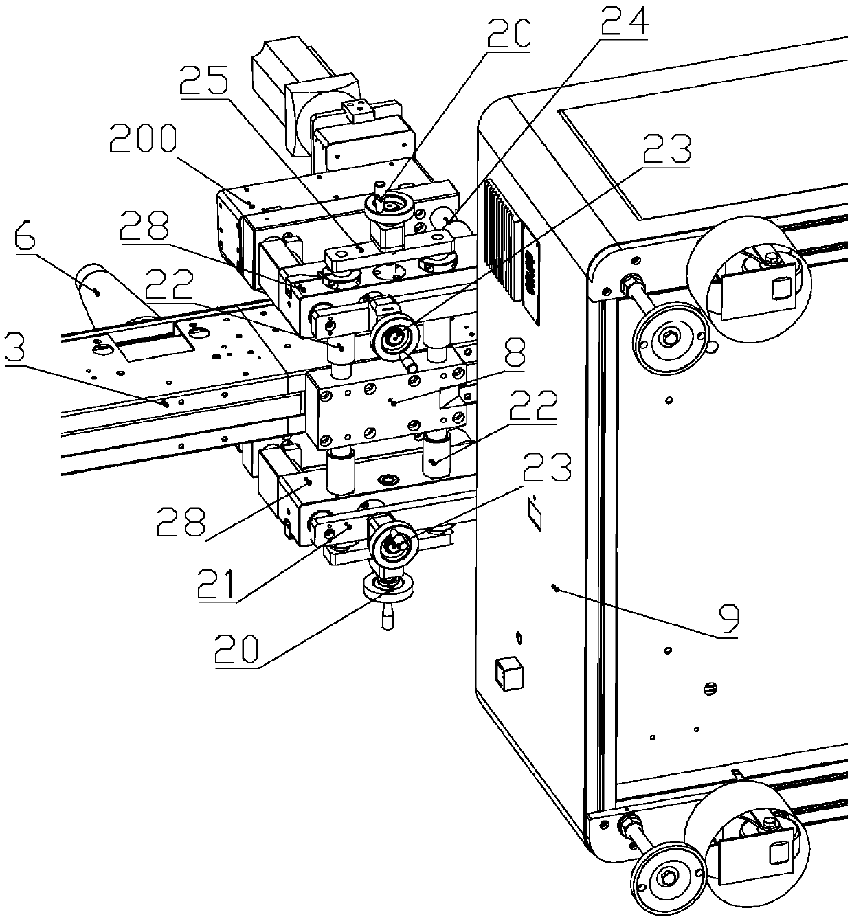 Bottom positioning and labeling mechanism of complicated-shape bottle