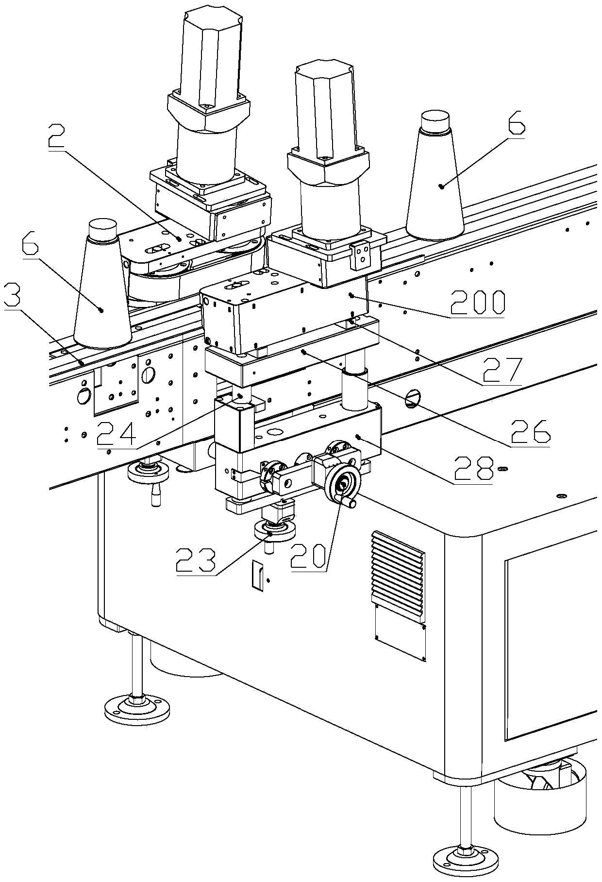 Bottom positioning and labeling mechanism of complicated-shape bottle