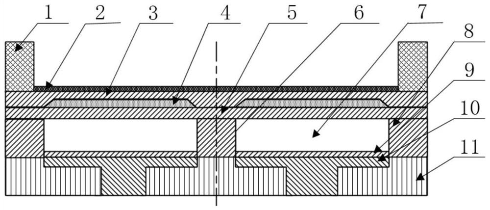 A kind of Cmuts fluid density sensor and preparation method thereof