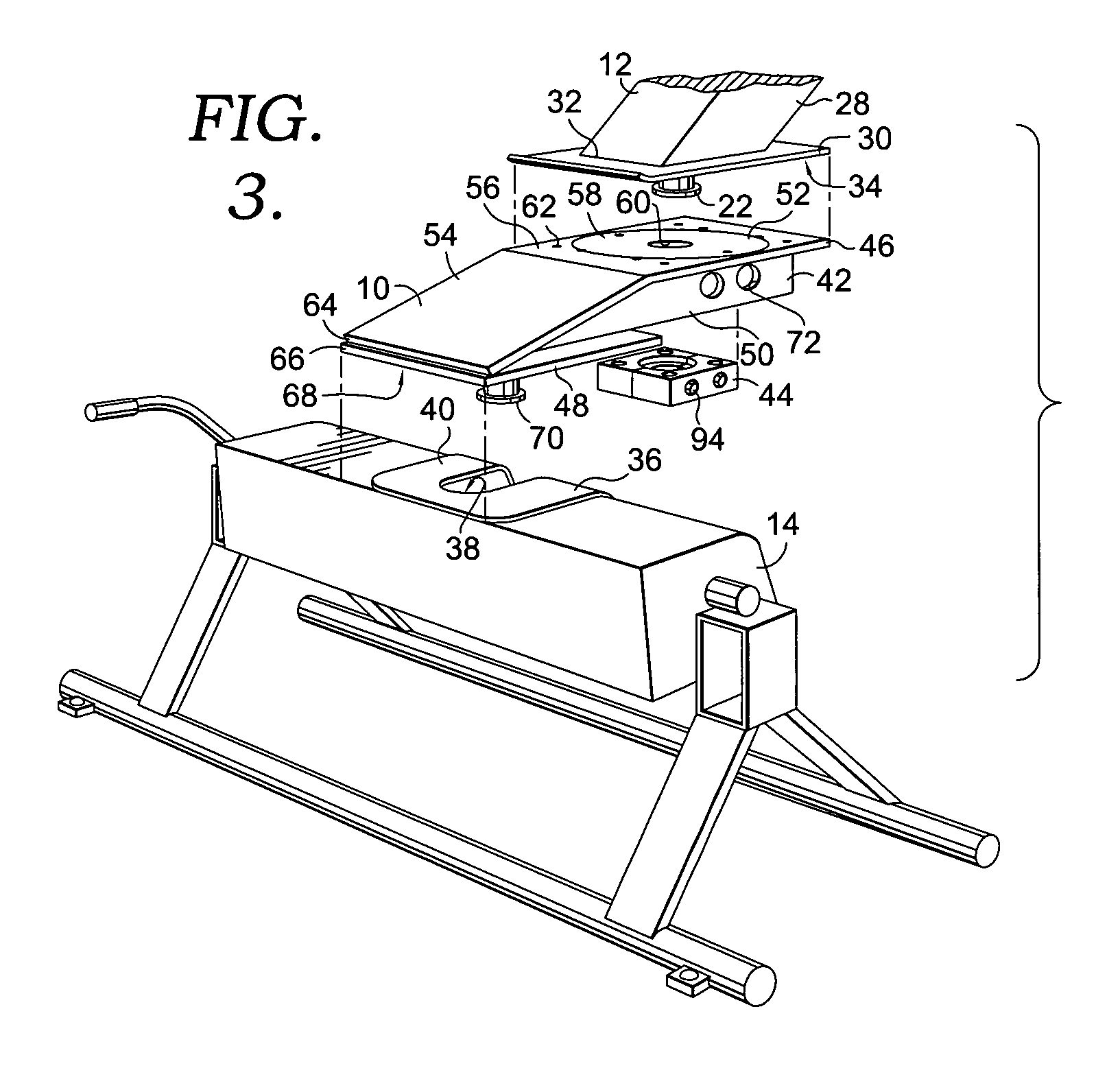 Offset coupler for kingpin trailer