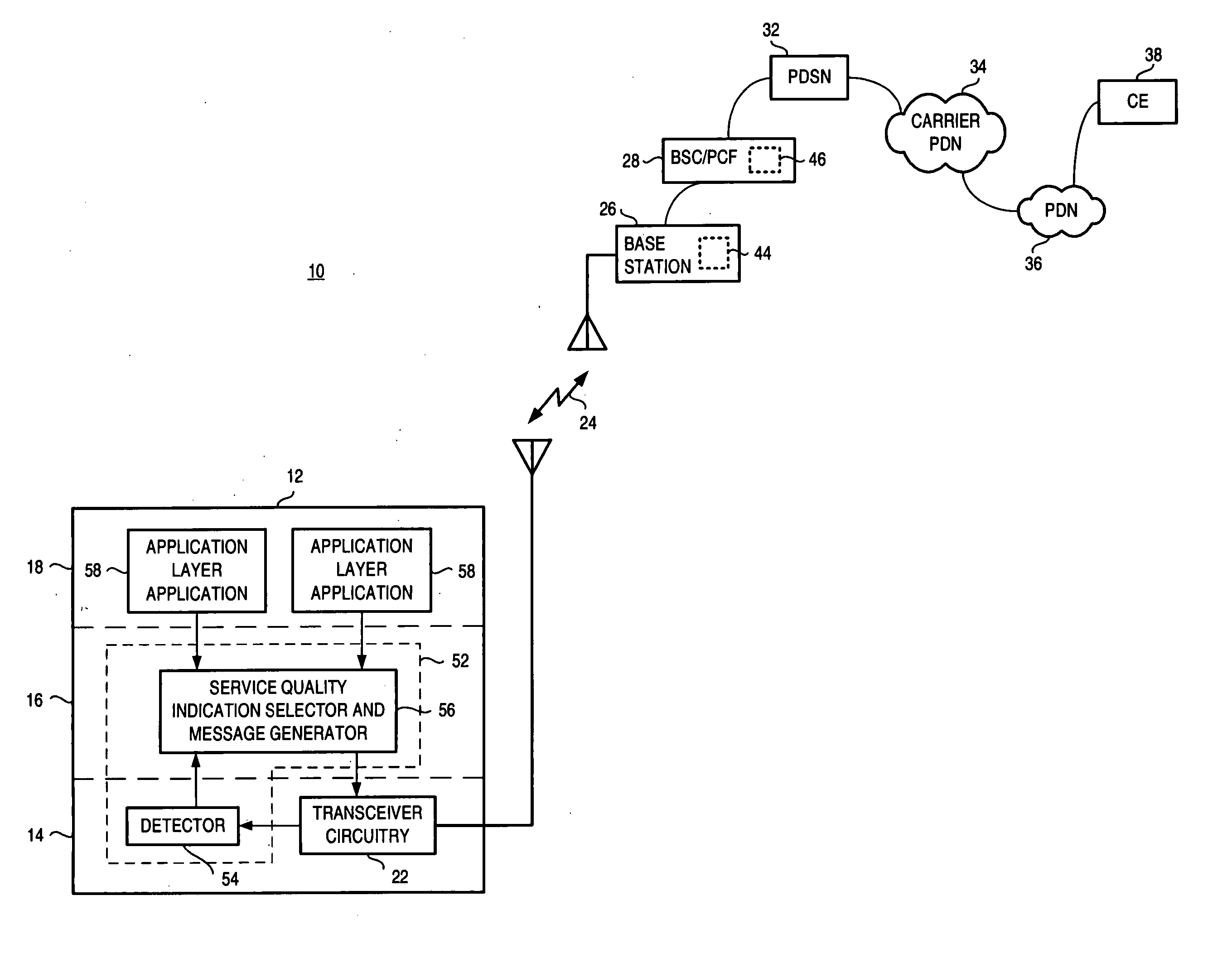 Apparatus, and associated method, for selecting quality of service-related information in a radio communication system