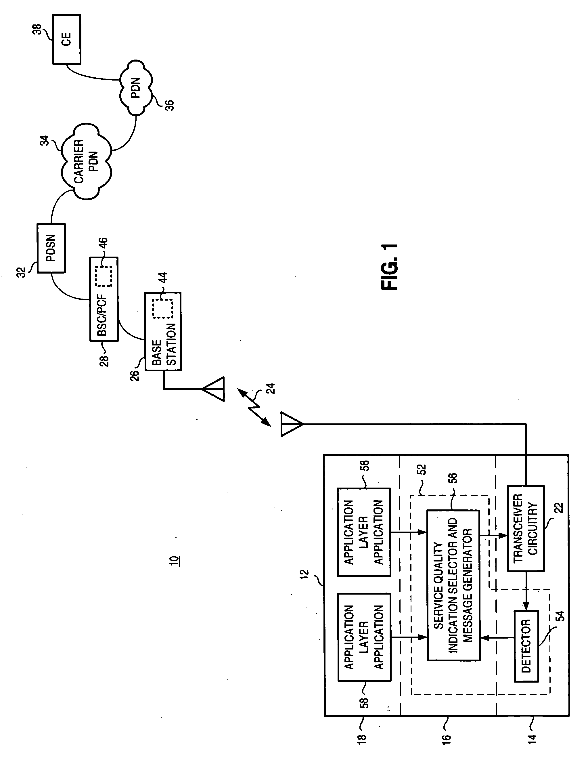 Apparatus, and associated method, for selecting quality of service-related information in a radio communication system