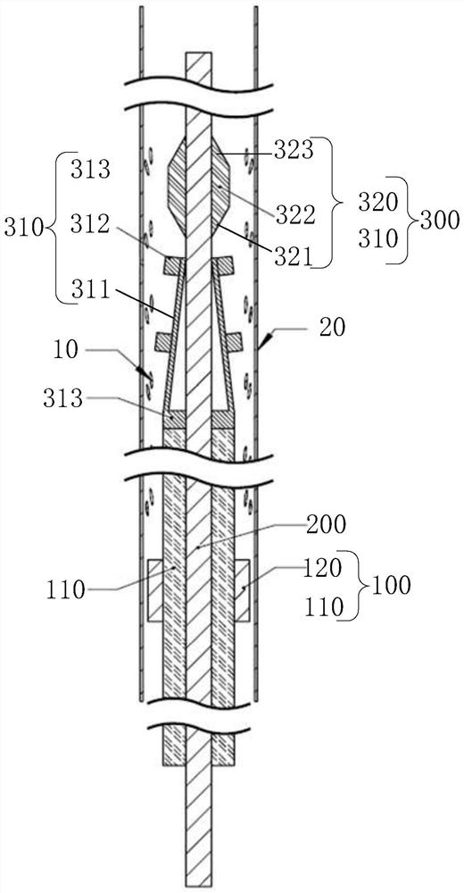 Pushing core wire of medical implant and medical device