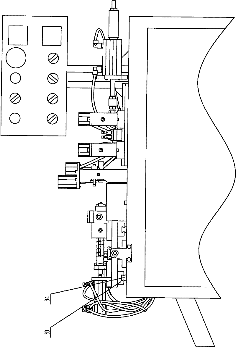 Automatic head burning and molding blanking machine of cable lining