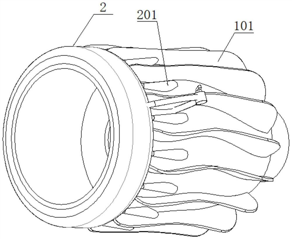 Turbine with adjustable blade angle