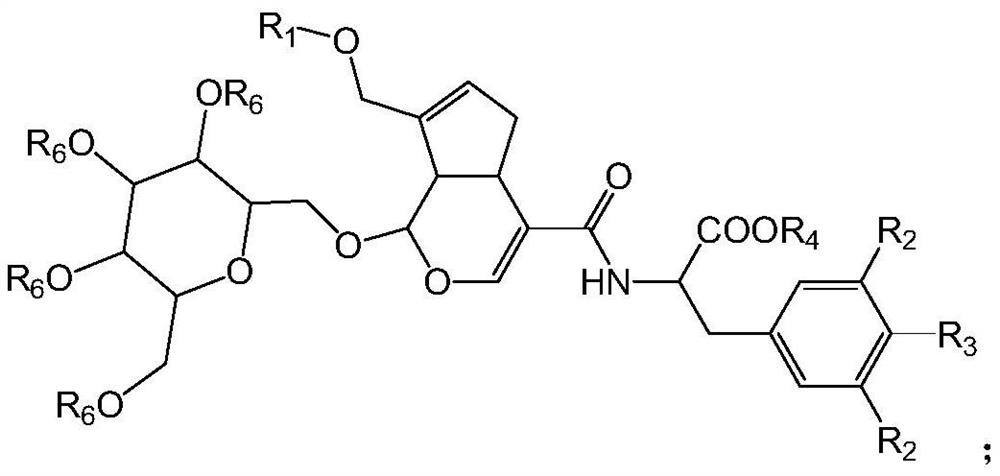 Novel genipin derivatives and preparation method and application thereof