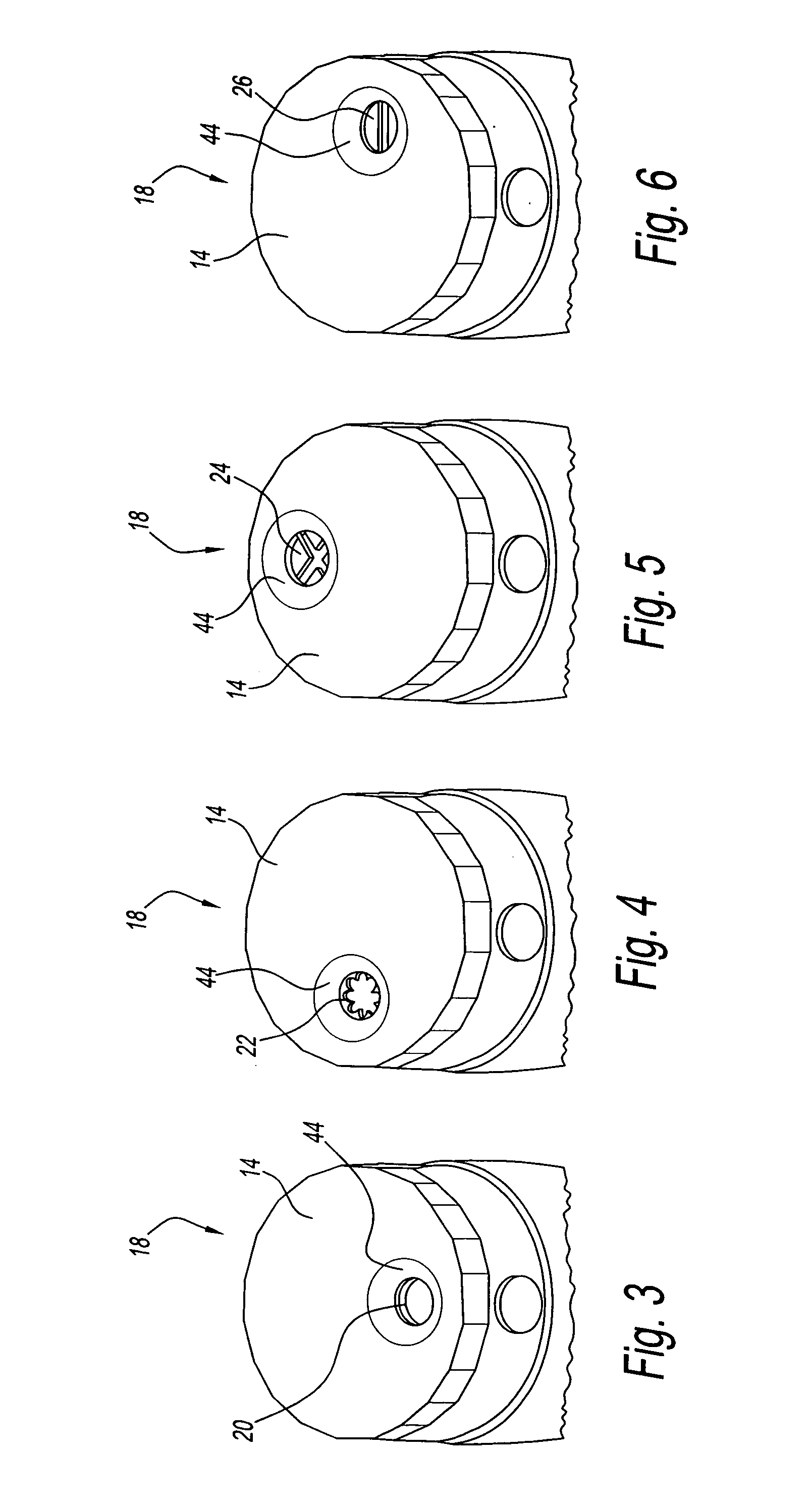 One-piece multiorifice closure