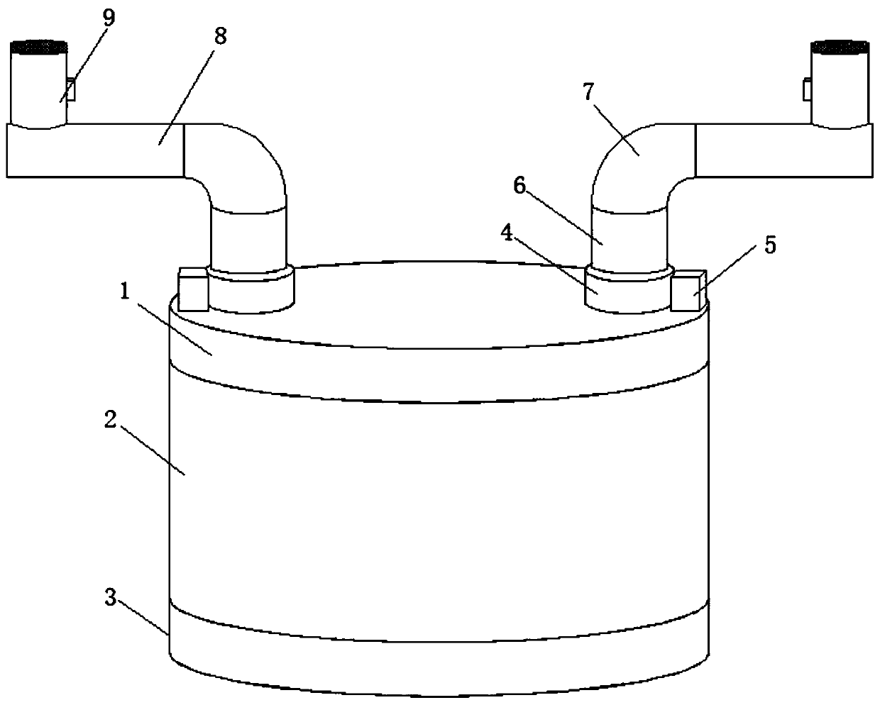 Pressure regulating device and control method for air suspension airbag of passenger car