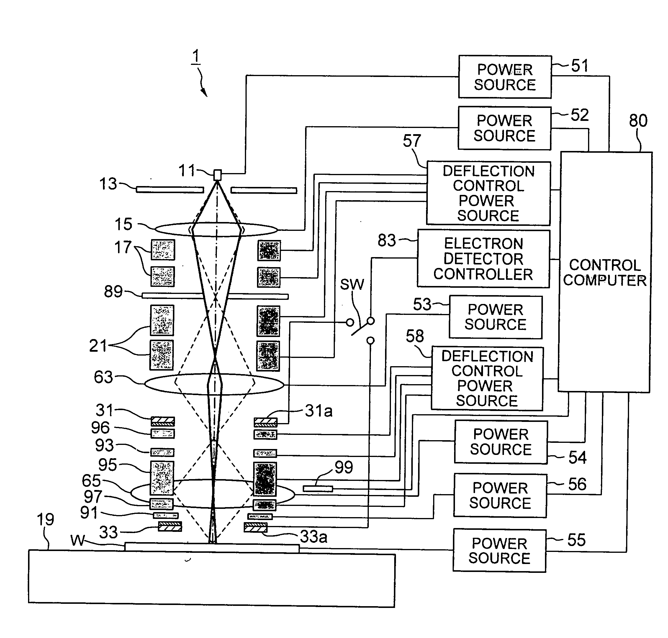 Charged particle beam apparatus, charged particle detection method, and method of manufacturing semiconductor device