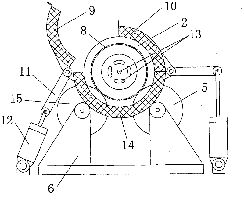 Pipe inner combustion type nodular casting iron pipe conformal furnace shell annealing furnace