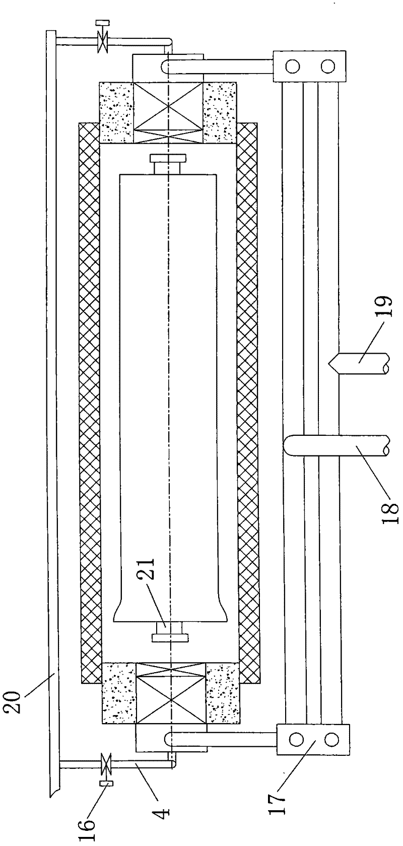 Pipe inner combustion type nodular casting iron pipe conformal furnace shell annealing furnace