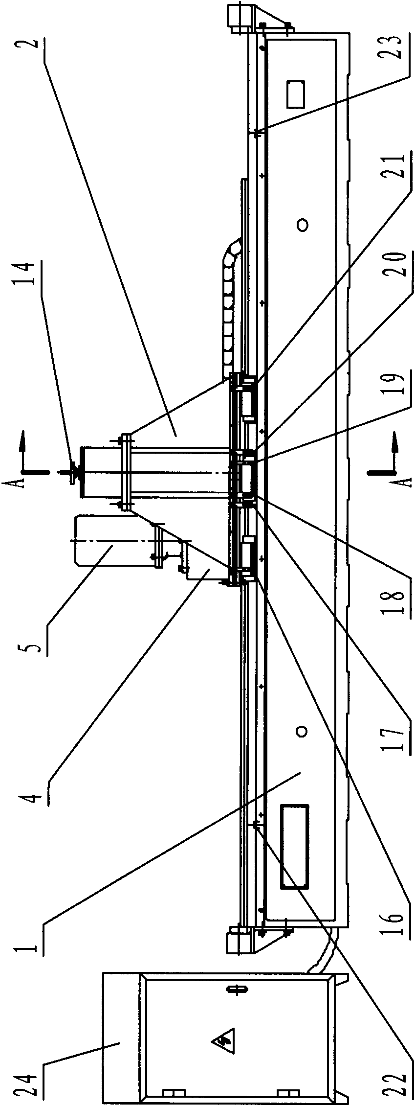 Rolling straight-line guide rail pair reliability tester