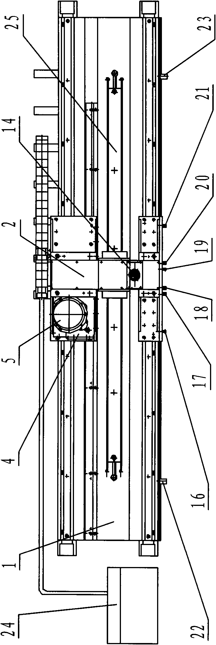 Rolling straight-line guide rail pair reliability tester