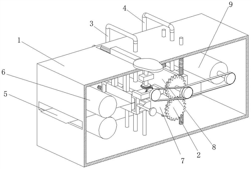 Textile device capable of conveniently flattening and rolling textile fabric