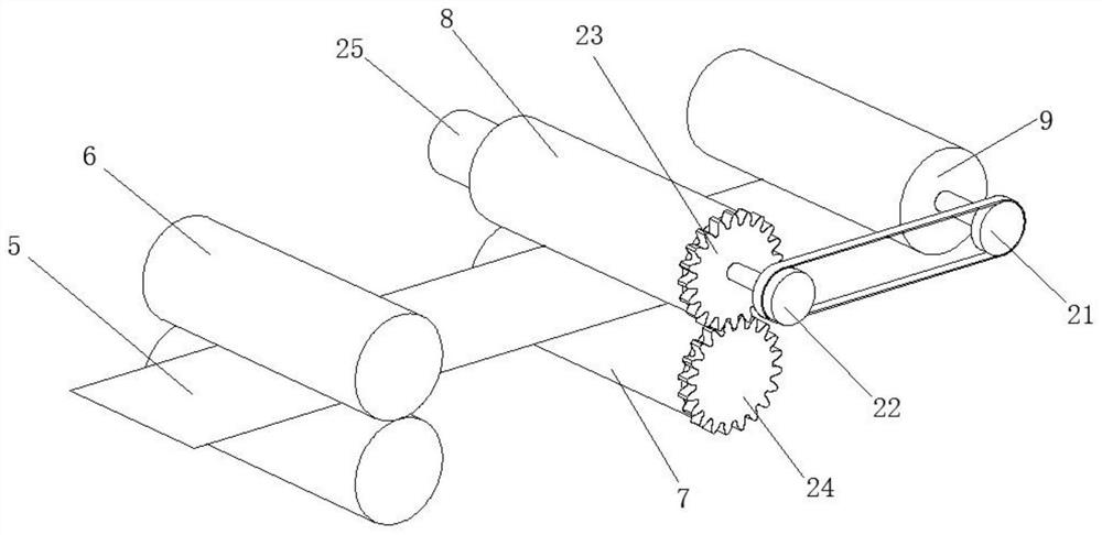 Textile device capable of conveniently flattening and rolling textile fabric