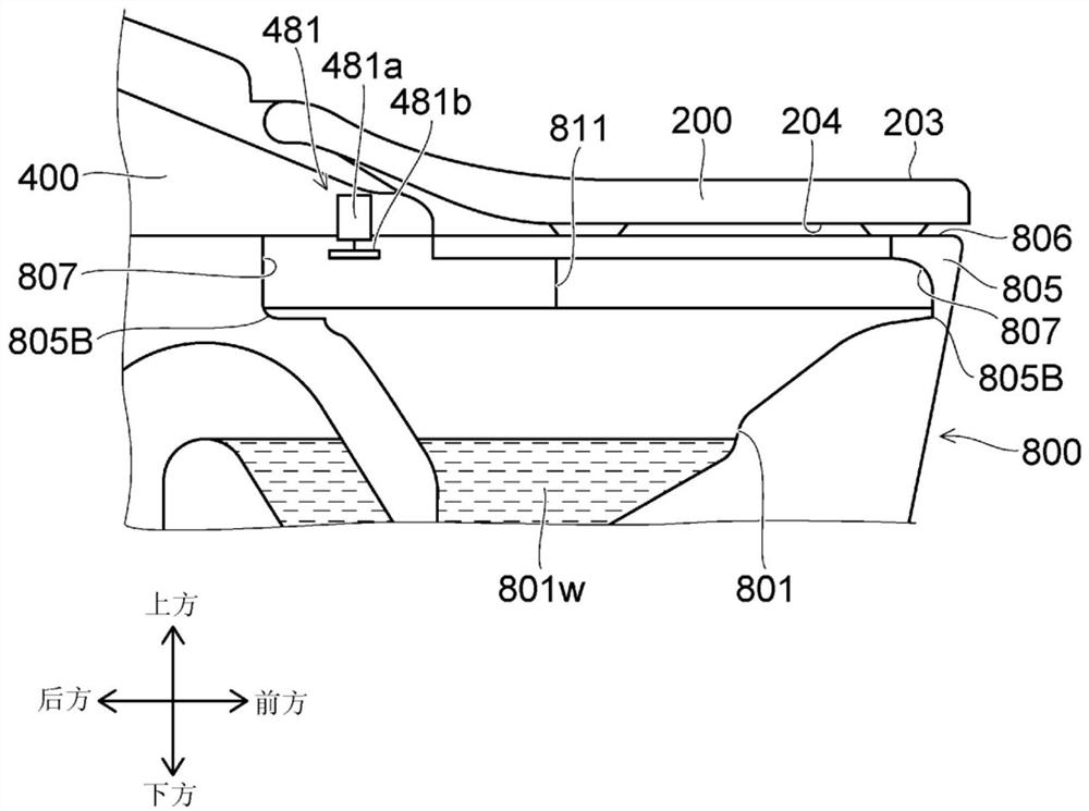 Toilet seat device and toilet seat device