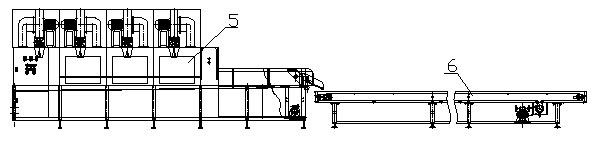 Dishes washing and disinfection line