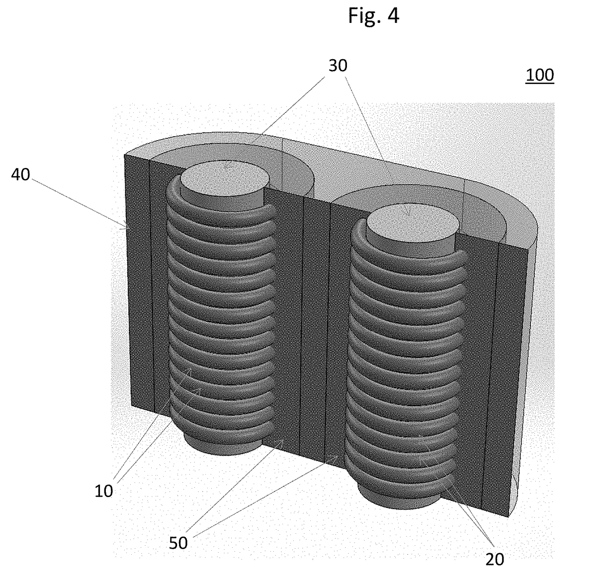 Insulating magnetic components on silicon using pnp or npn junctions