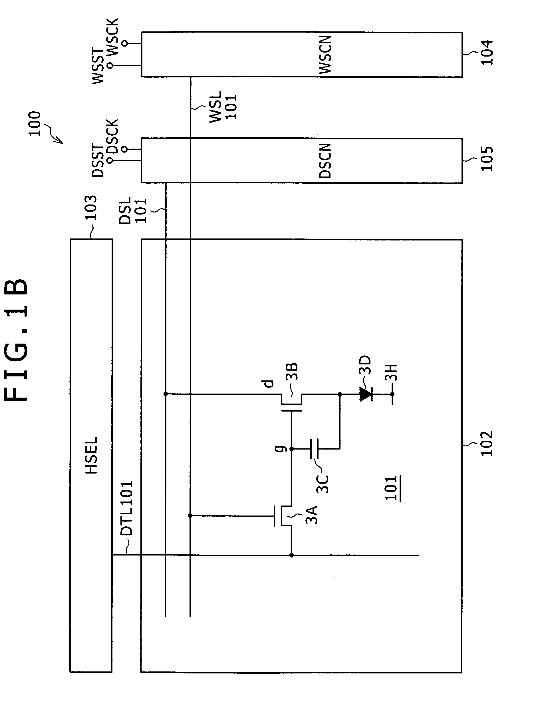 Display device, method for driving same, and electronic apparatus