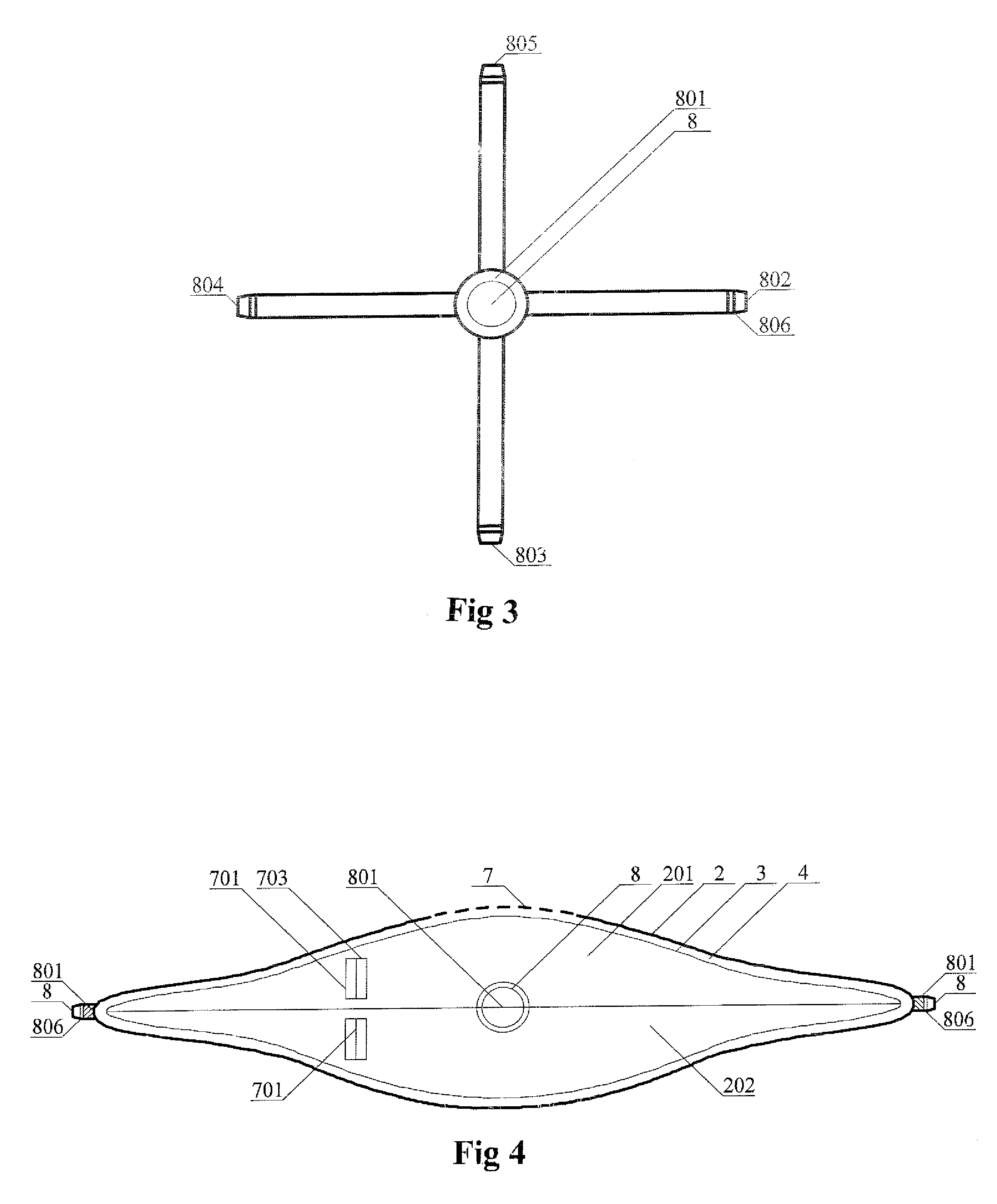 Aircraft generating a lift from an interior thereof