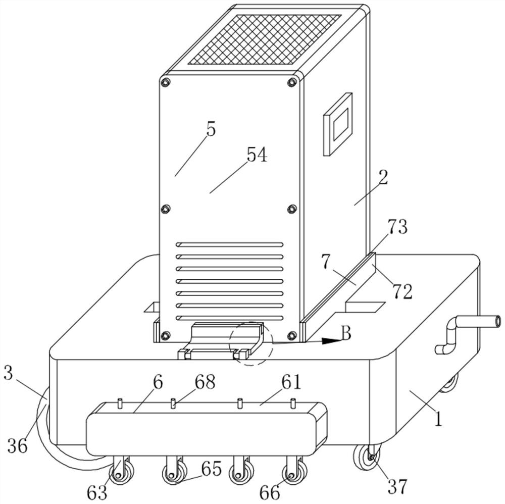 Movable air purification and disinfection robot with automatic line patrol function