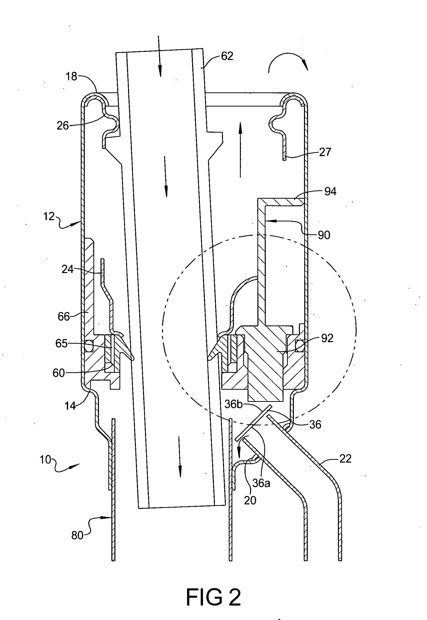 Filler tube assembly for a fuel vapor recirculation system