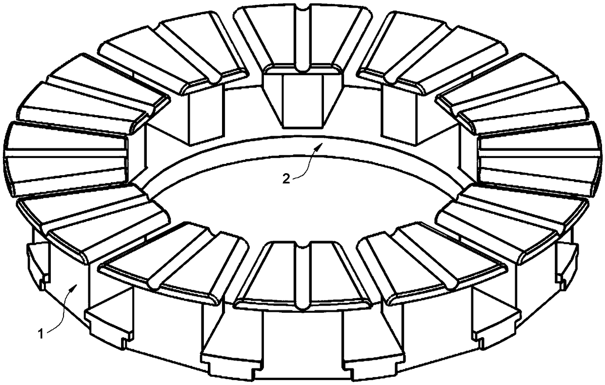 A tooth yoke separation stator structure suitable for axial flux permanent magnet motor