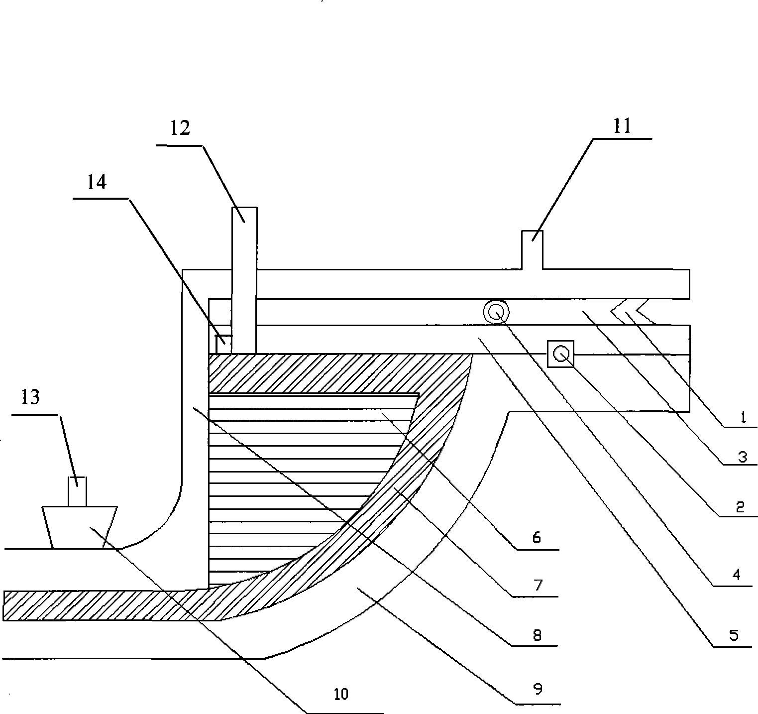 Method for manufacturing vacuum mould closing of false ogive