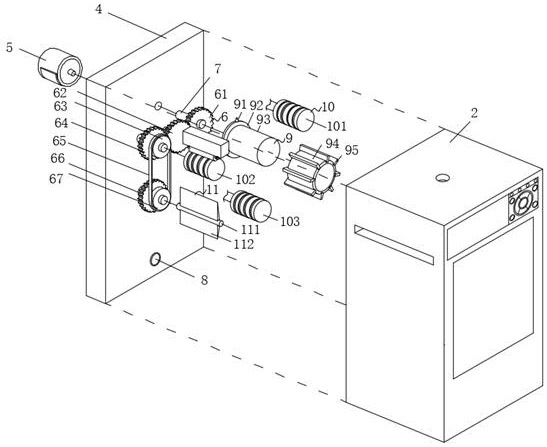 A cable inner core wire oil passing device