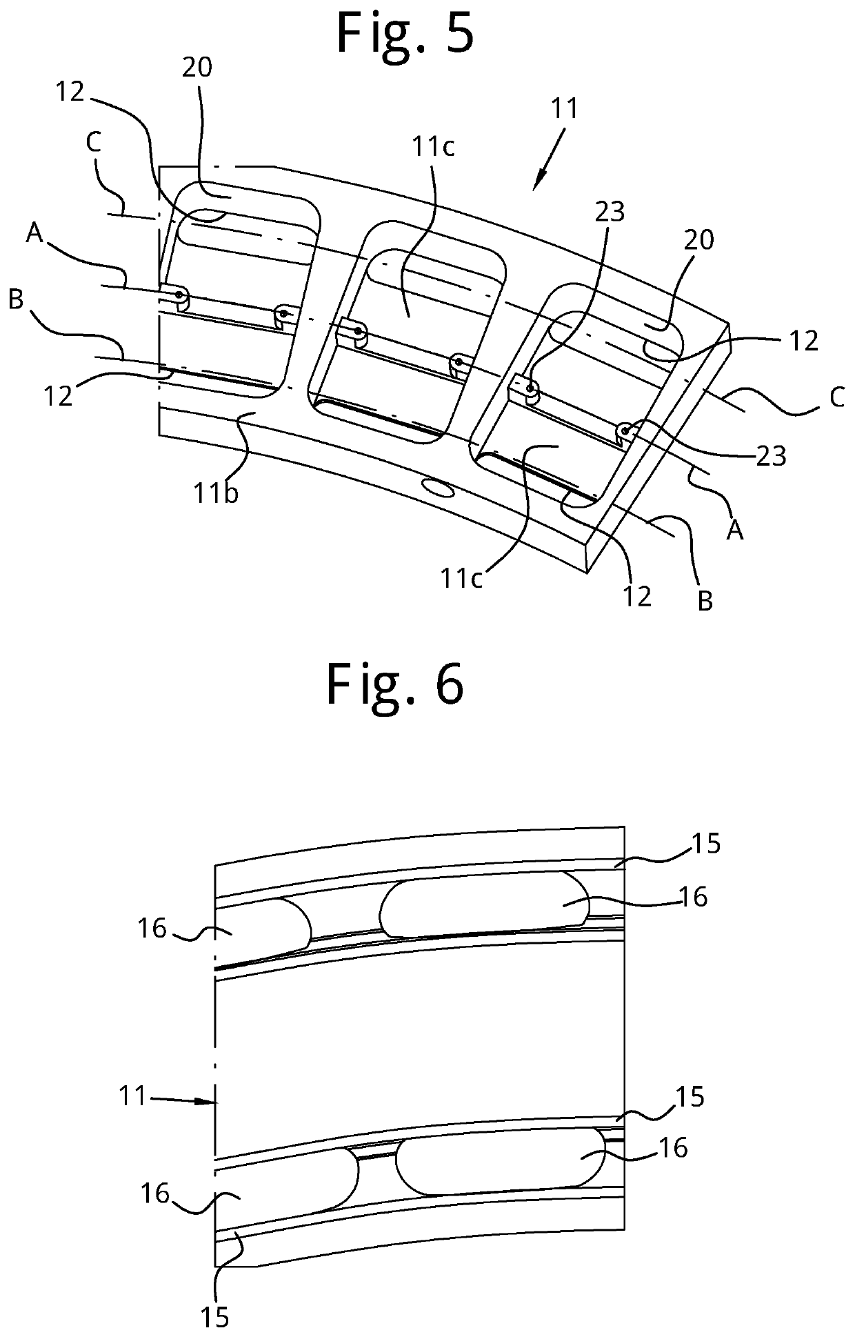 Modular structure curved magnetic guide for guiding the chain of a conveyor chain